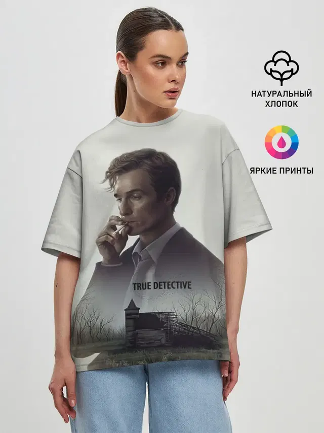Женская футболка оверсайз