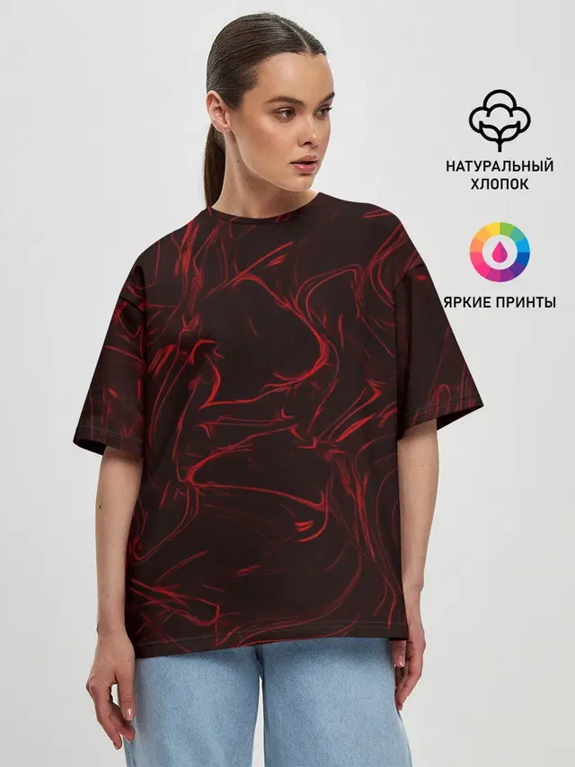 Женская футболка оверсайз