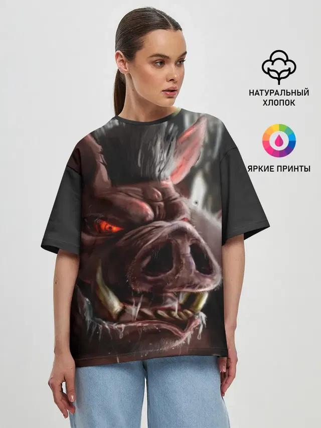 Женская футболка оверсайз
