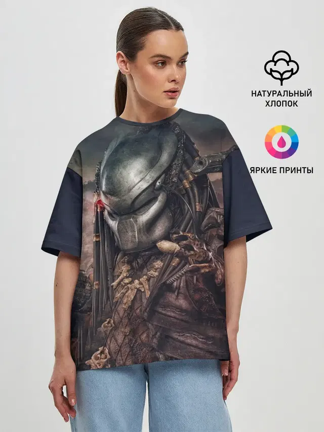 Женская футболка оверсайз