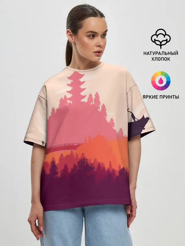 Женская футболка оверсайз