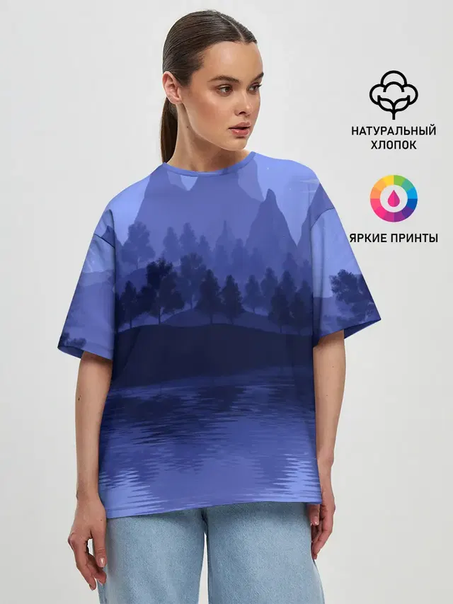 Женская футболка оверсайз