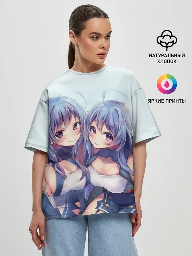 Женская футболка оверсайз