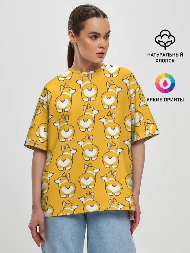 Женская футболка оверсайз