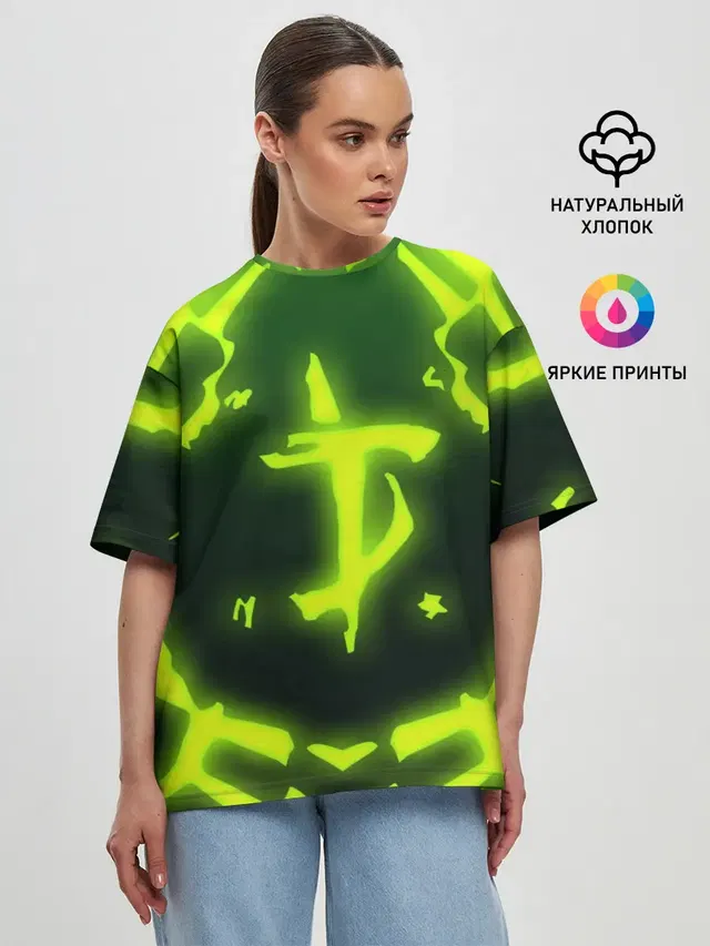 Женская футболка оверсайз
