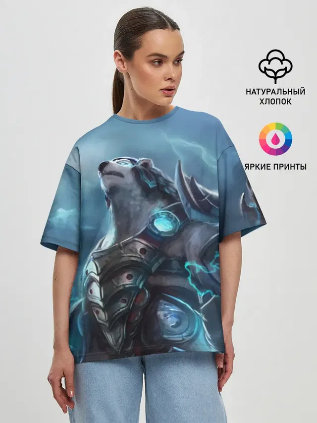 Женская футболка оверсайз