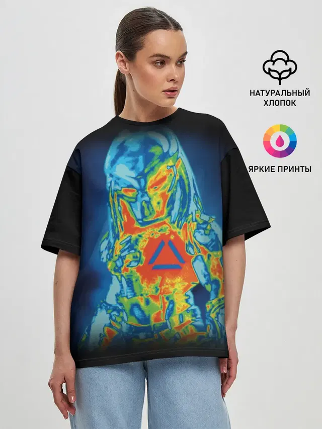 Женская футболка оверсайз