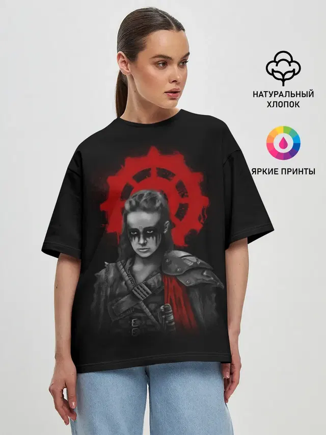 Женская футболка оверсайз