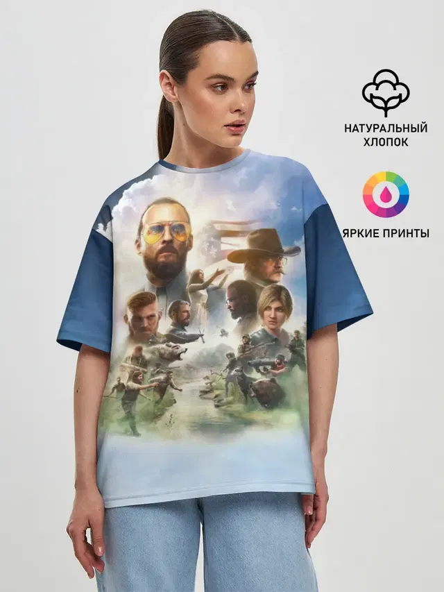 Женская футболка оверсайз