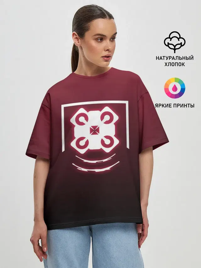 Женская футболка оверсайз
