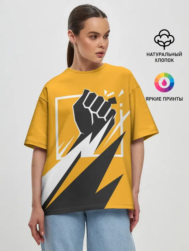 Женская футболка оверсайз
