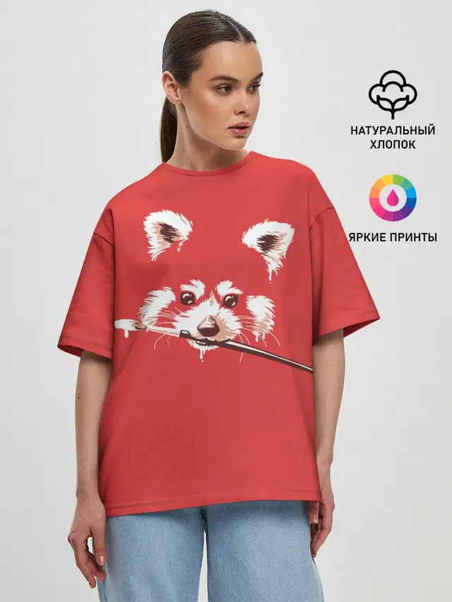 Женская футболка оверсайз