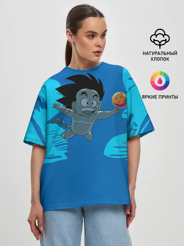 Женская футболка оверсайз