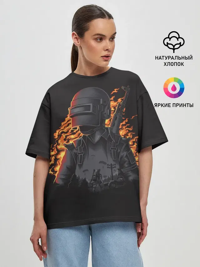 Женская футболка оверсайз