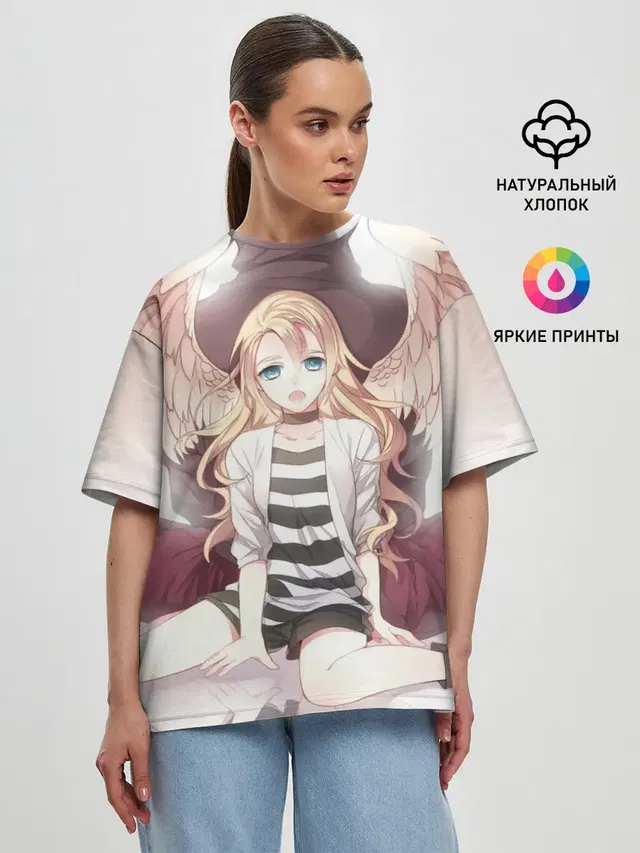 Женская футболка оверсайз