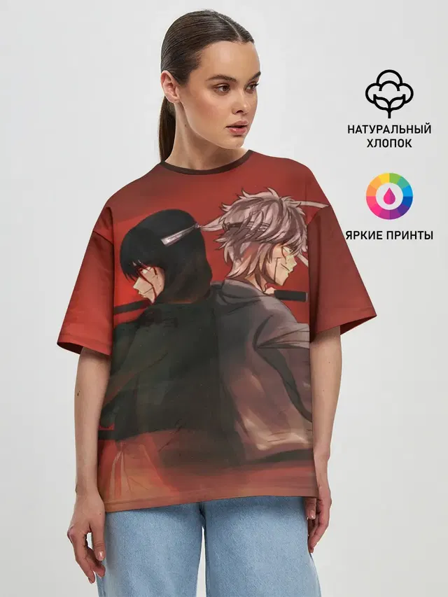 Женская футболка оверсайз