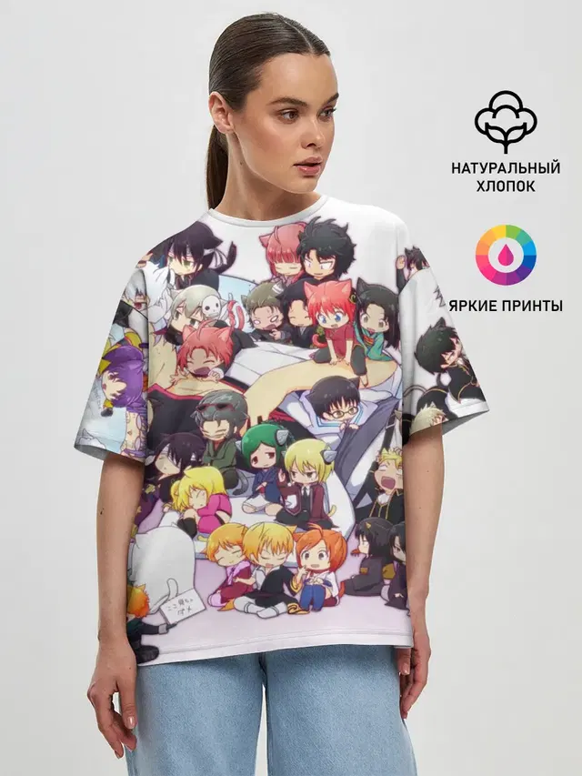 Женская футболка оверсайз с принтом «Gintama — Full Gintama»