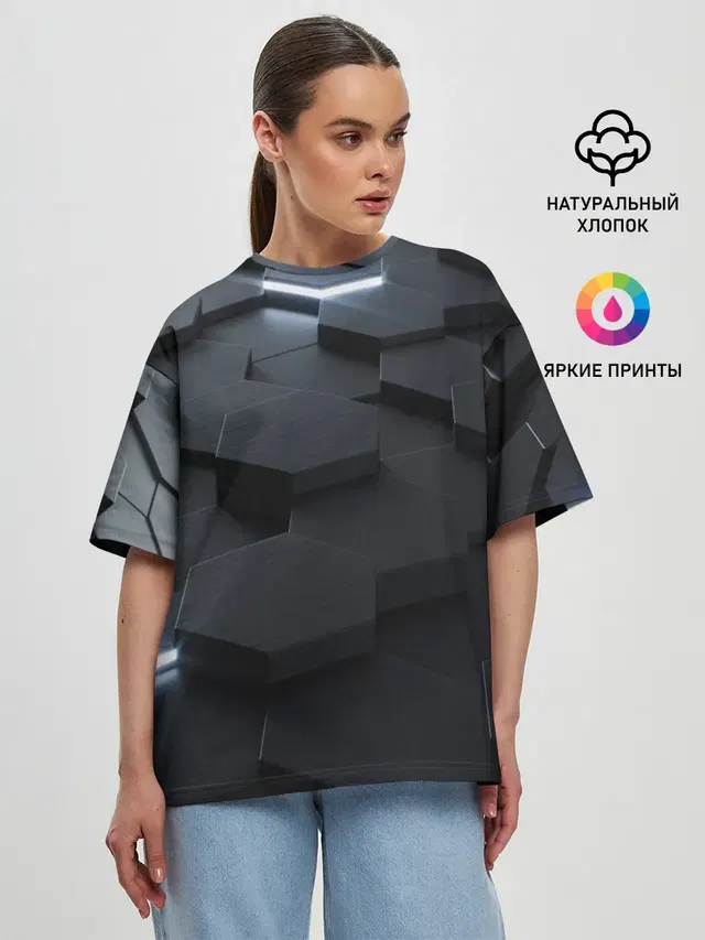 Женская футболка оверсайз
