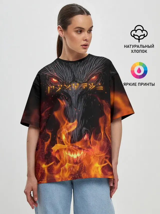 Женская футболка оверсайз