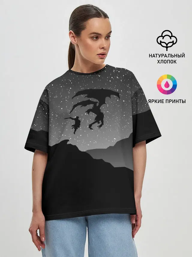 Женская футболка оверсайз