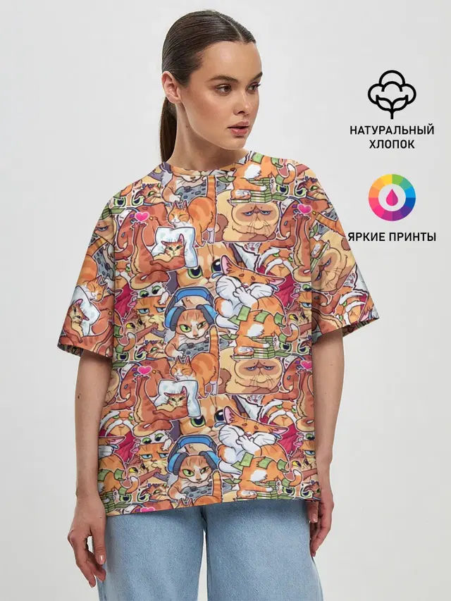 Женская футболка оверсайз