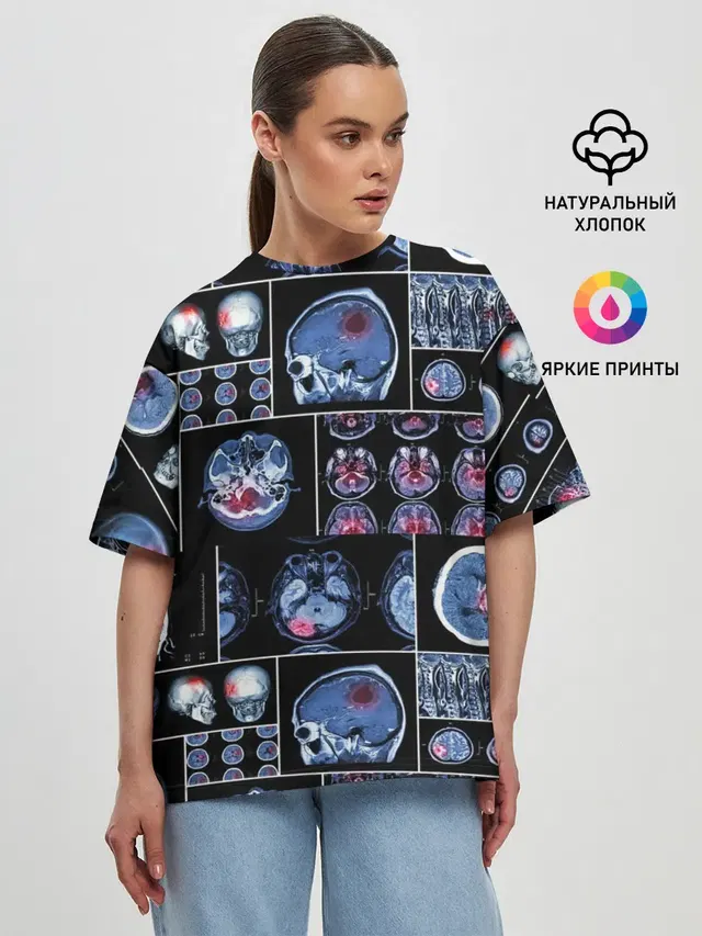 Женская футболка оверсайз