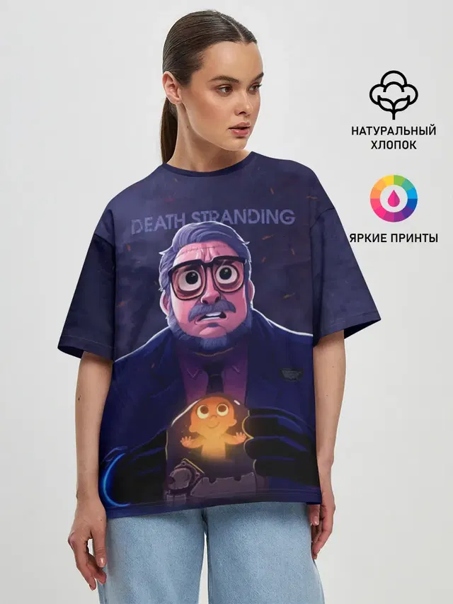 Женская футболка оверсайз с принтом «Guillermo del Toro»