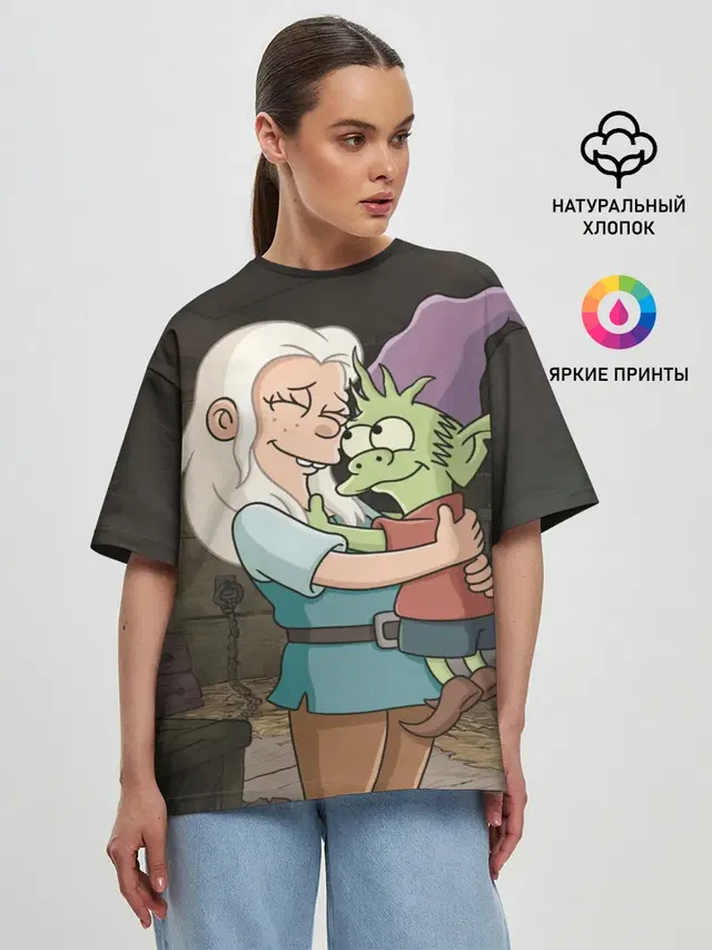 Женская футболка оверсайз
