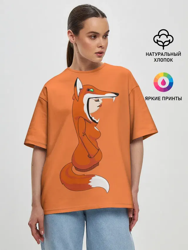 Женская футболка оверсайз