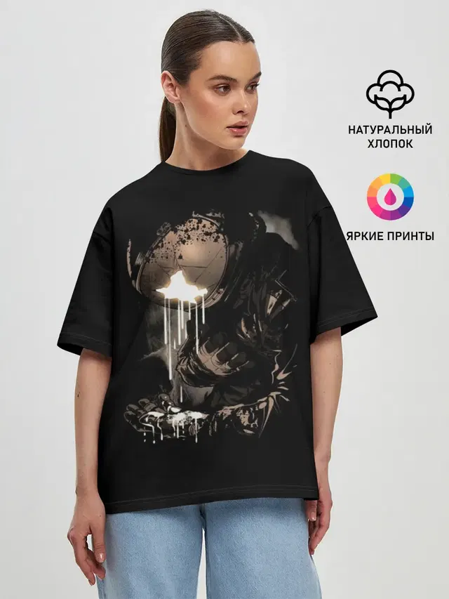 Женская футболка оверсайз