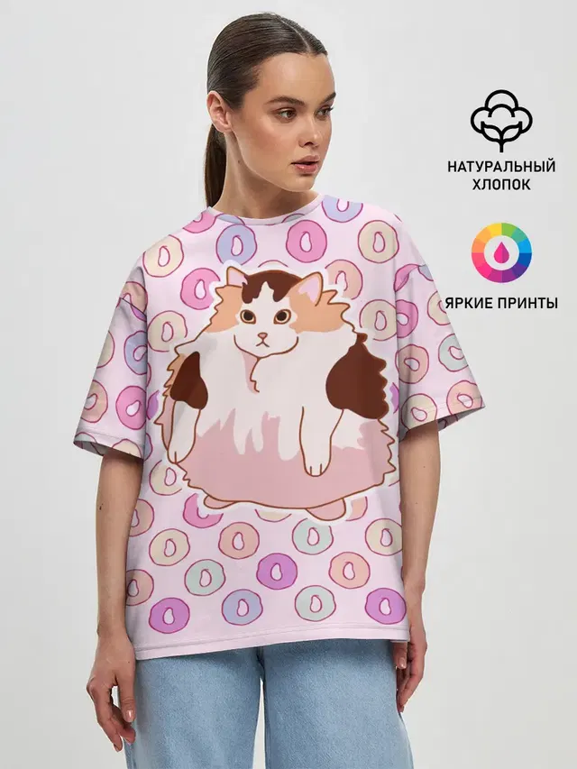 Женская футболка оверсайз