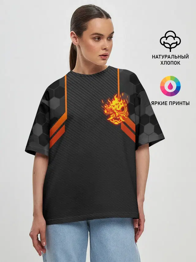 Женская футболка оверсайз