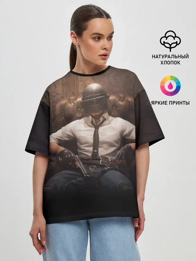 Женская футболка оверсайз