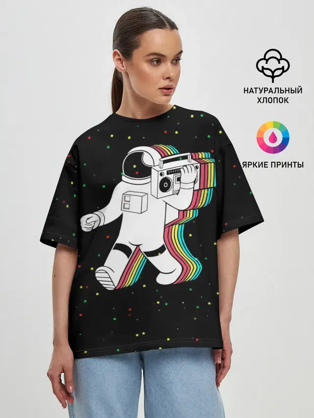 Женская футболка оверсайз