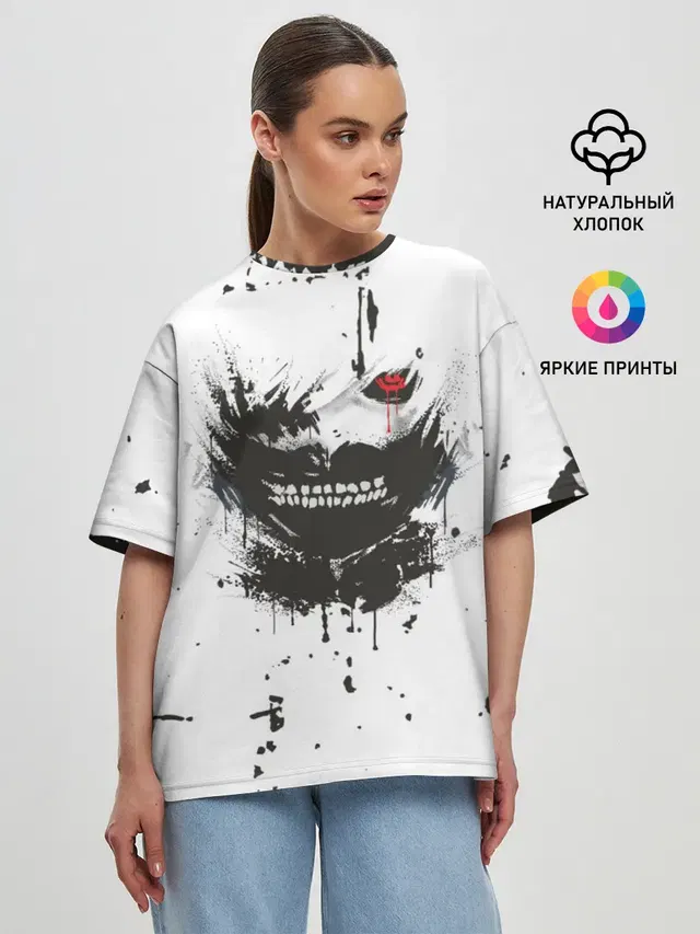 Женская футболка оверсайз
