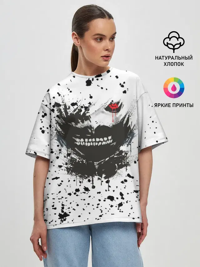 Женская футболка оверсайз