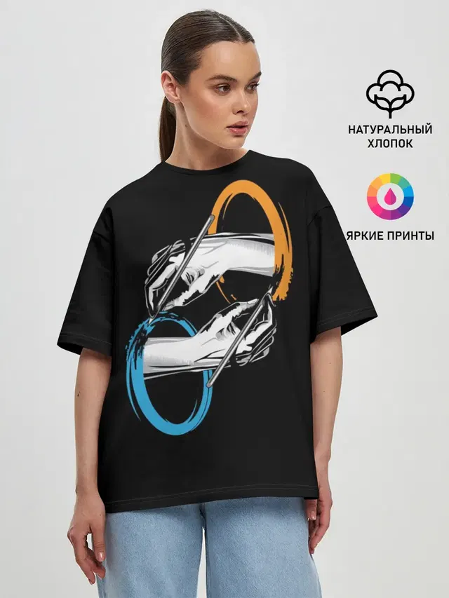 Женская футболка оверсайз