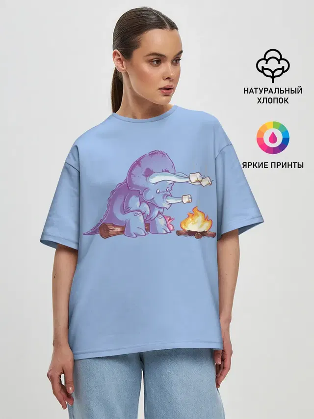 Женская футболка оверсайз