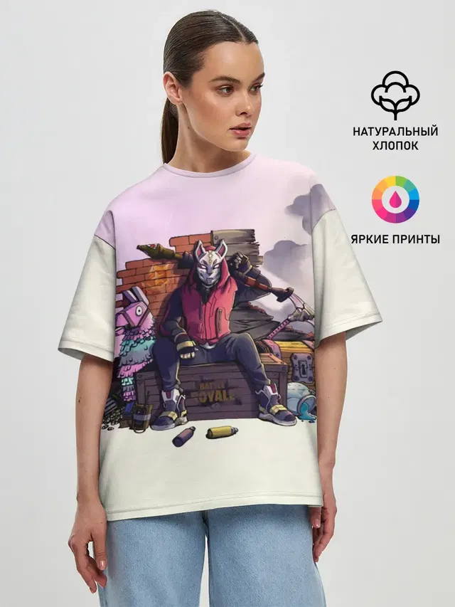 Женская футболка оверсайз