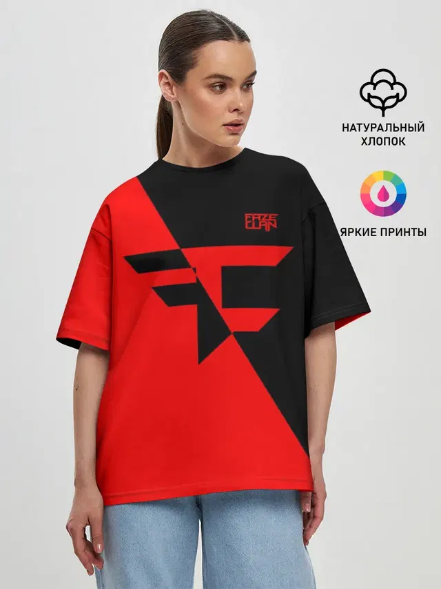 Женская футболка оверсайз