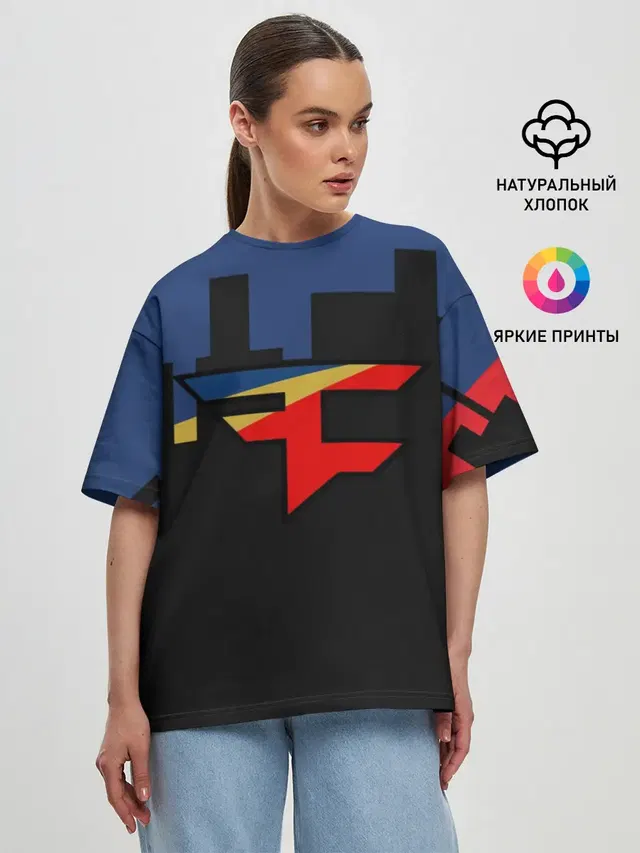 Женская футболка оверсайз