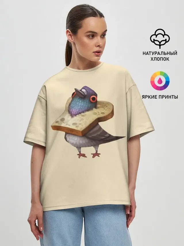 Женская футболка оверсайз