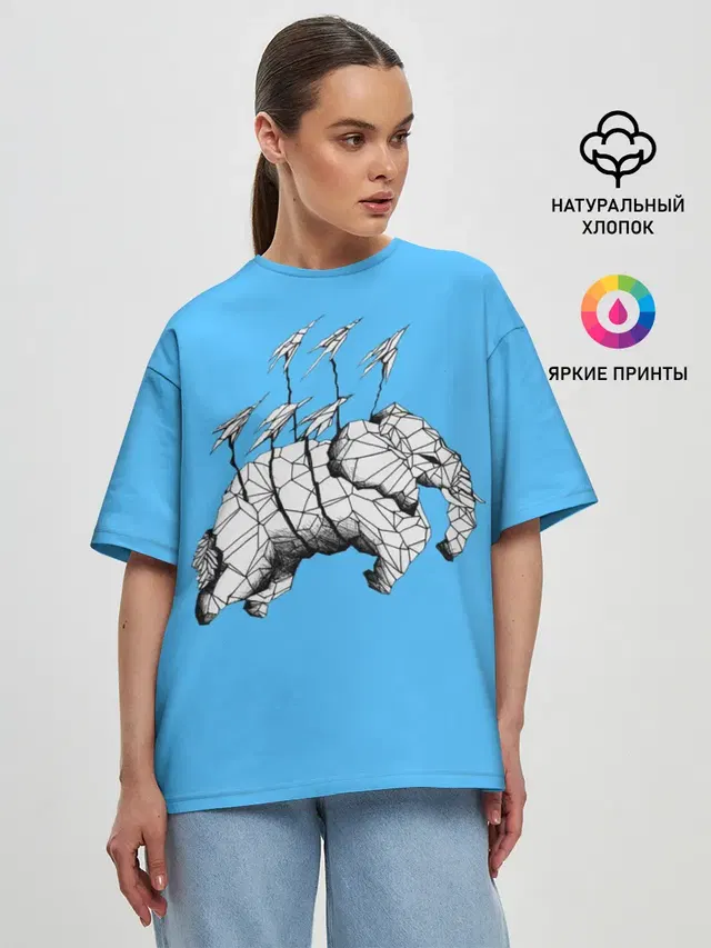 Женская футболка оверсайз