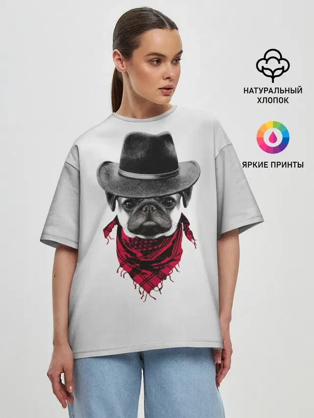 Женская футболка оверсайз