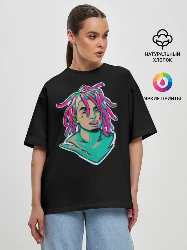 Женская футболка оверсайз