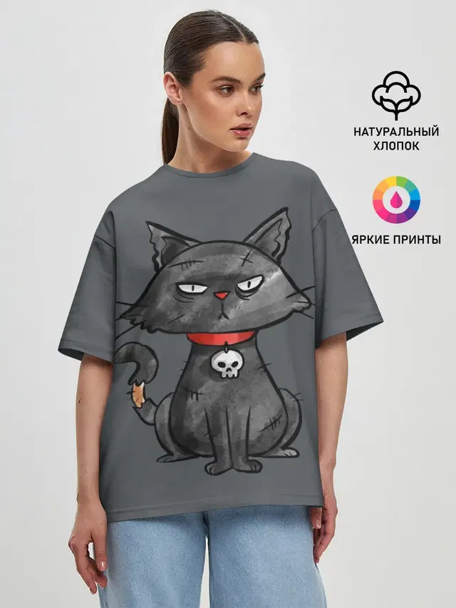 Женская футболка оверсайз