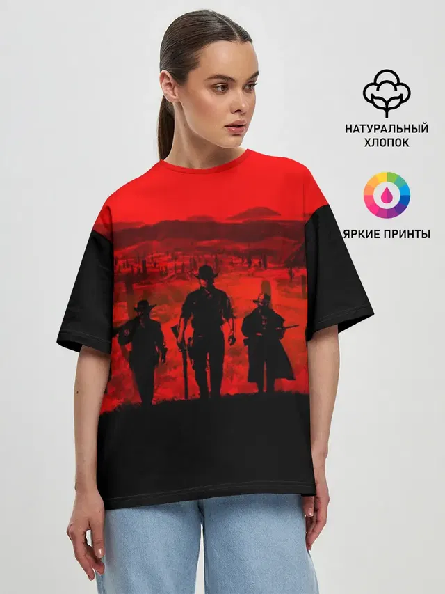 Женская футболка оверсайз