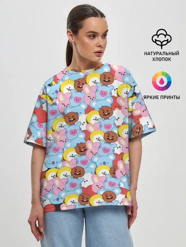 Женская футболка оверсайз