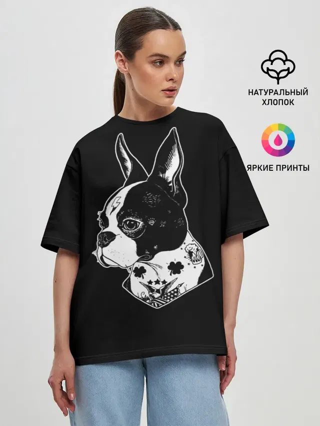 Женская футболка оверсайз