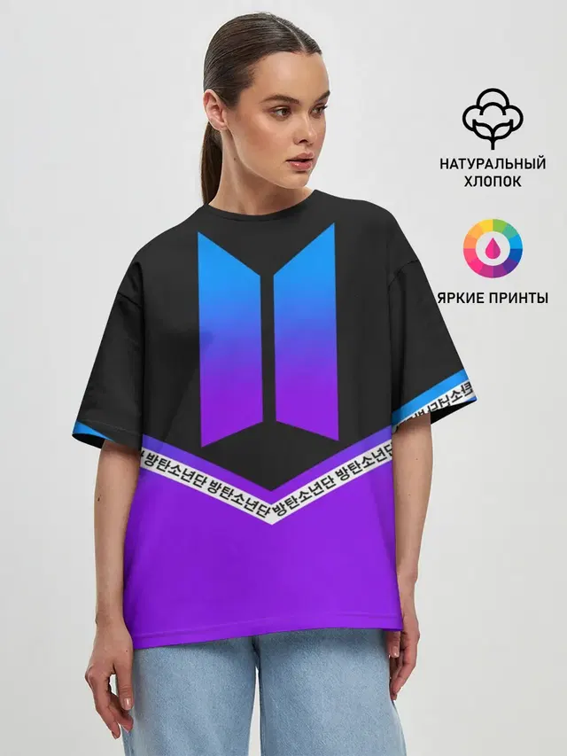 Женская футболка оверсайз